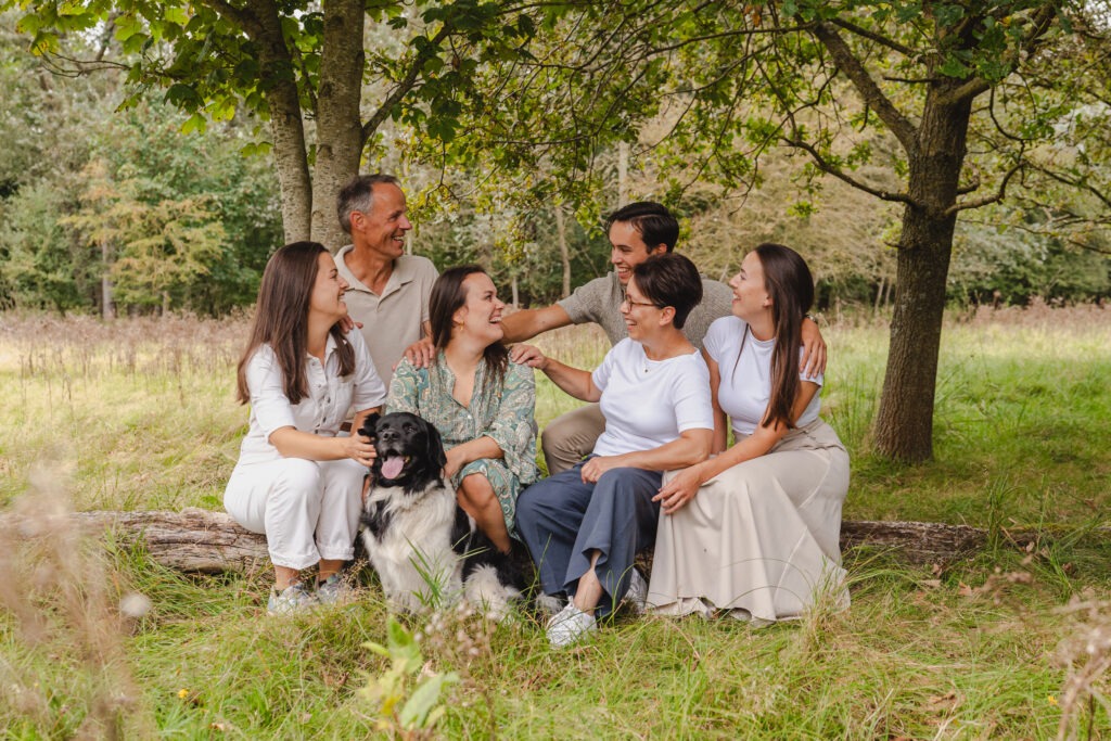 fotoshoot samen met gezin in park